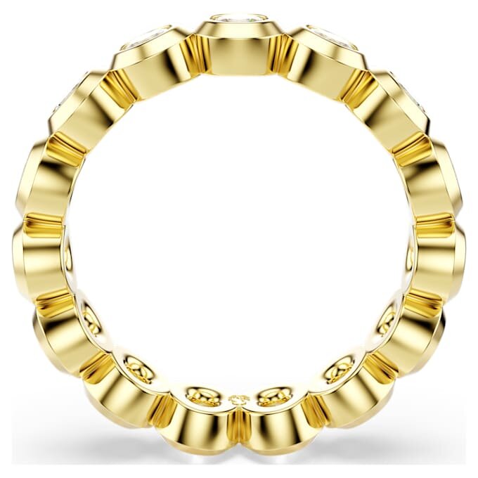 Bague Imber, taille ronde, blanche, plaquée or Bague Imber, taille ronde, blanche, plaquée or