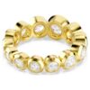 Bague Imber, tailles rondes variées, blanche, plaquée or Bague Imber, tailles rondes variées, blanche, plaquée or