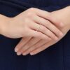 Bague Matrix blanche, plaquée or rose
