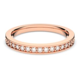 Bague Matrix blanche, plaquée or rose