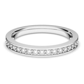Bague Matrix blanche, plaquée rhodium