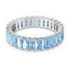 Bague Matrix à taille baguette, bleue, plaquée rhodium Bague Matrix à taille baguette, bleue, plaquée rhodium