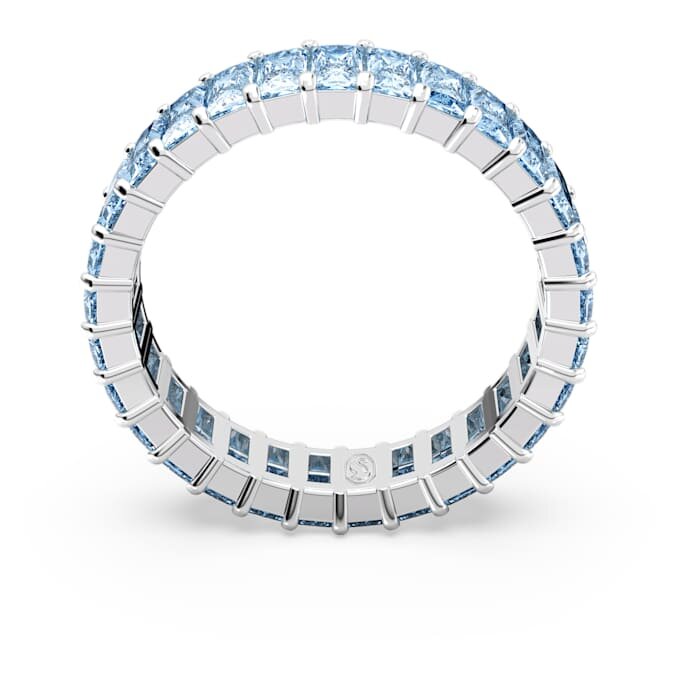 Bague Matrix à taille baguette, bleue, plaquée rhodium Bague Matrix à taille baguette, bleue, plaquée rhodium