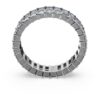 Bague Matrix taille baguette, grise, plaquée ruthénium