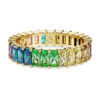 Bague Matrix à taille baguette, multicolore, plaquée or Bague Matrix à taille baguette, multicolore, plaquée or