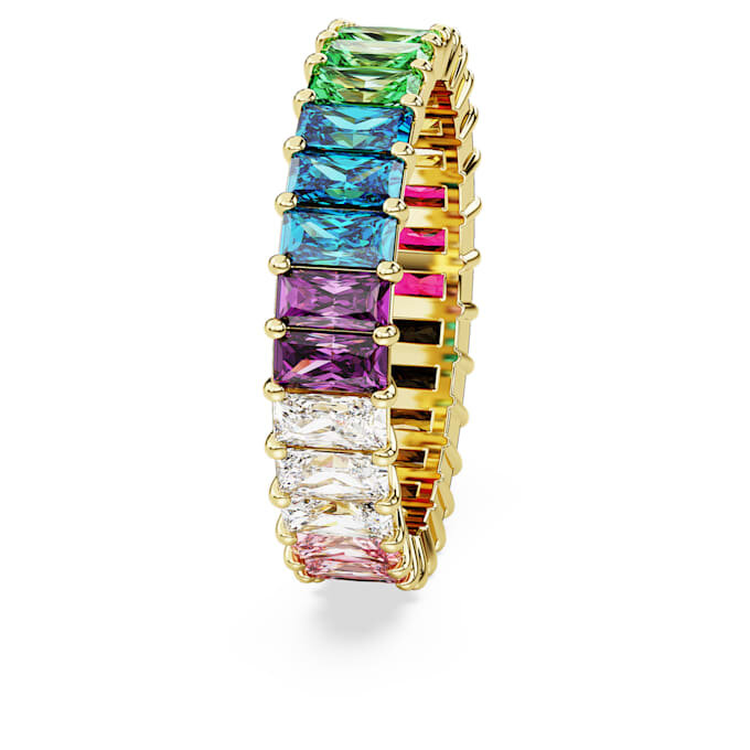 Bague Matrix à taille baguette, multicolore, plaquée or Bague Matrix à taille baguette, multicolore, plaquée or