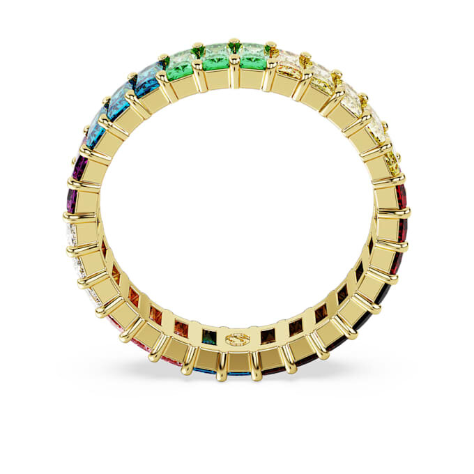 Bague Matrix à taille baguette, multicolore, plaquée or Bague Matrix à taille baguette, multicolore, plaquée or