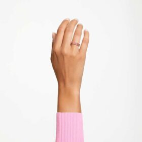 Bague Matrix taille baguette, rose, plaquée or rose