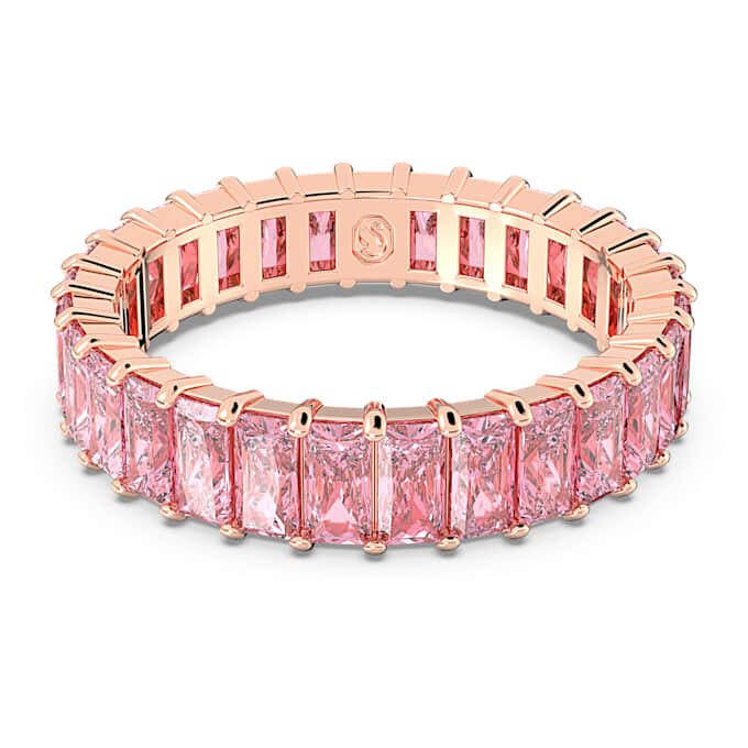Bague Matrix taille baguette, rose, plaquée or rose Bague Matrix taille baguette, rose, plaquée or rose