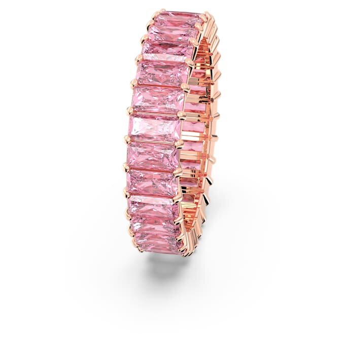 Bague Matrix taille baguette, rose, plaquée or rose Bague Matrix taille baguette, rose, plaquée or rose