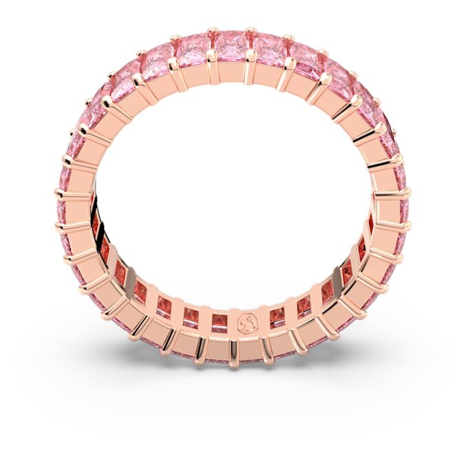 Bague Matrix taille baguette, rose, plaquée or rose Bague Matrix taille baguette, rose, plaquée or rose