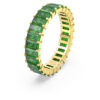 Bague Matrix, taille baguette, verte, plaquée or Bague Matrix, taille baguette, verte, plaquée or