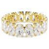 Bague Matrix, taille ovale, blanche, plaquée or Bague Matrix, taille ovale, blanche, plaquée or