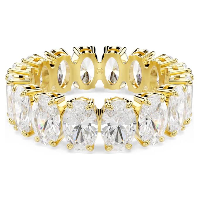 Bague Matrix, taille ovale, blanche, plaquée or Bague Matrix, taille ovale, blanche, plaquée or