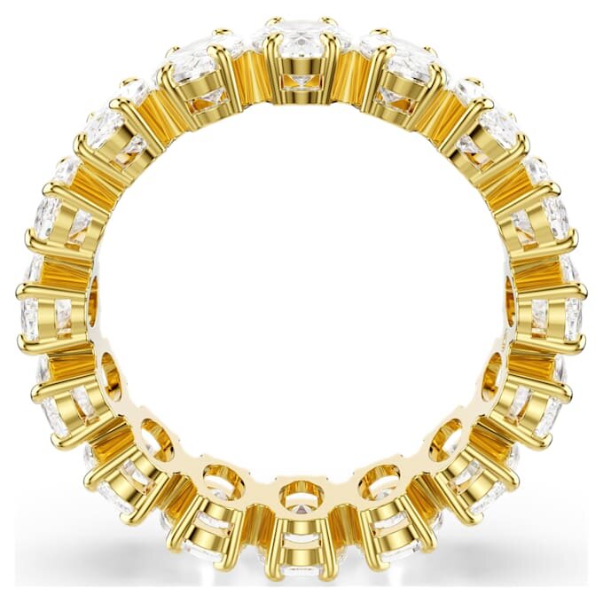 Bague Matrix, taille ovale, blanche, plaquée or Bague Matrix, taille ovale, blanche, plaquée or