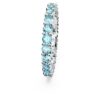 Bague Matrix à taille ronde, bleue, plaquée rhodium