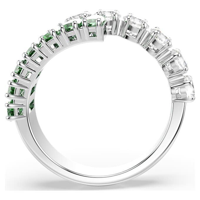 Bague Matrix à tailles variées, verte, plaquée rhodium Bague Matrix à tailles variées, verte, plaquée rhodium