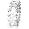 Bague Matrix Vittore, taille baguette, blanche, plaquée rhodium