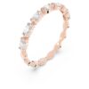 Bague Matrix Vittore, taille marquise, blanche, plaquée or rose