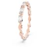 Bague Matrix Vittore, taille marquise, blanche, plaquée or rose