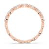 Bague Matrix Vittore, taille marquise, blanche, plaquée or rose