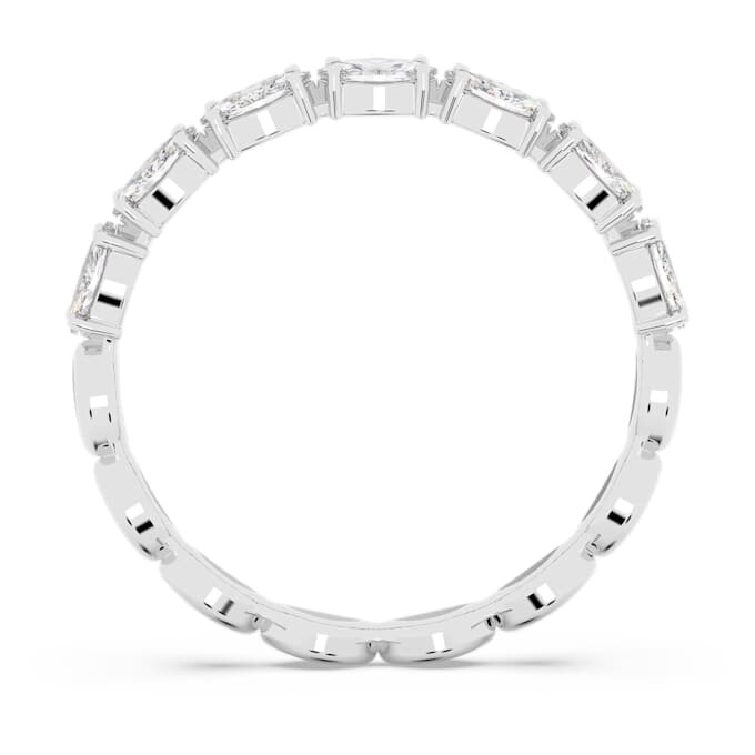 Bague Matrix Vittore, taille marquise, blanche, plaquée rhodium Bague Matrix Vittore, taille marquise, blanche, plaquée rhodium