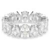 Bague Matrix Vittore, taille poire, blanche, finition argentée Bague Matrix Vittore, taille poire, blanche, finition argentée