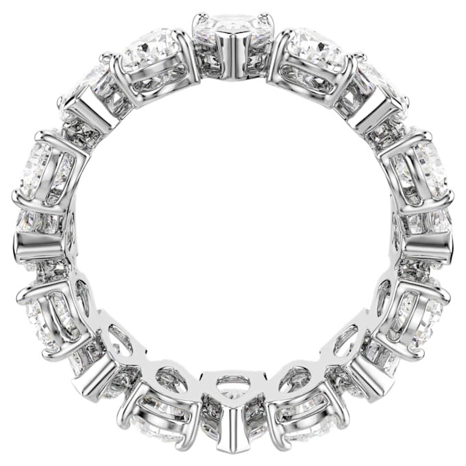 Bague Matrix Vittore, taille poire, blanche, finition argentée Bague Matrix Vittore, taille poire, blanche, finition argentée