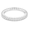 Bague Matrix Vittore, taille ronde, blanche, finition argentée Bague Matrix Vittore, taille ronde, blanche, finition argentée