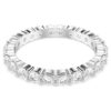 Bague Matrix Vittore, taille ronde, blanche, finition argentée Bague Matrix Vittore, taille ronde, blanche, finition argentée