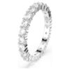 Bague Matrix Vittore, taille ronde, blanche, finition argentée Bague Matrix Vittore, taille ronde, blanche, finition argentée