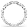 Bague Matrix Vittore, taille ronde, blanche, finition argentée Bague Matrix Vittore, taille ronde, blanche, finition argentée