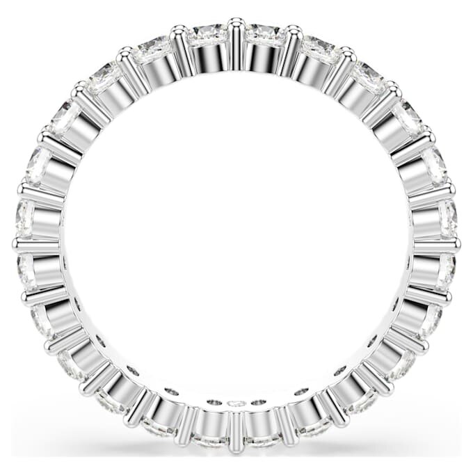 Bague Matrix Vittore, taille ronde, blanche, finition argentée Bague Matrix Vittore, taille ronde, blanche, finition argentée