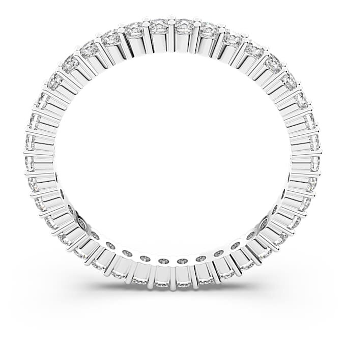 Bague Matrix Vittore, taille ronde, blanche, finition argentée Bague Matrix Vittore, taille ronde, blanche, finition argentée
