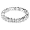 Bague Matrix Vittore, taille ronde, blanche, finition argentée Bague Matrix Vittore, taille ronde, blanche, finition argentée
