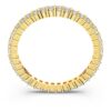 Bague Matrix Vittore, taille ronde, blanche, finition dorée Bague Matrix Vittore, taille ronde, blanche, finition dorée