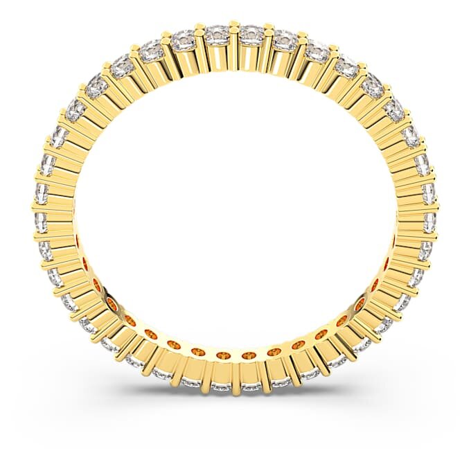 Bague Matrix Vittore, taille ronde, blanche, finition dorée Bague Matrix Vittore, taille ronde, blanche, finition dorée