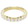 Bague Matrix Vittore, taille ronde, blanche, plaquée or