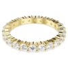 Bague Matrix Vittore, taille ronde, blanche, plaquée or