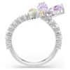 Bague à motif Ariana Grande X Swarovski, tailles variées, libellule, multicolore, plaquée rhodium