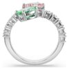 Bague ouverte Ariana Grande X Swarovski, tailles variées, multicolore, plaquée rhodium Bague ouverte Ariana Grande X Swarovski, tailles variées, multicolore, plaquée rhodium