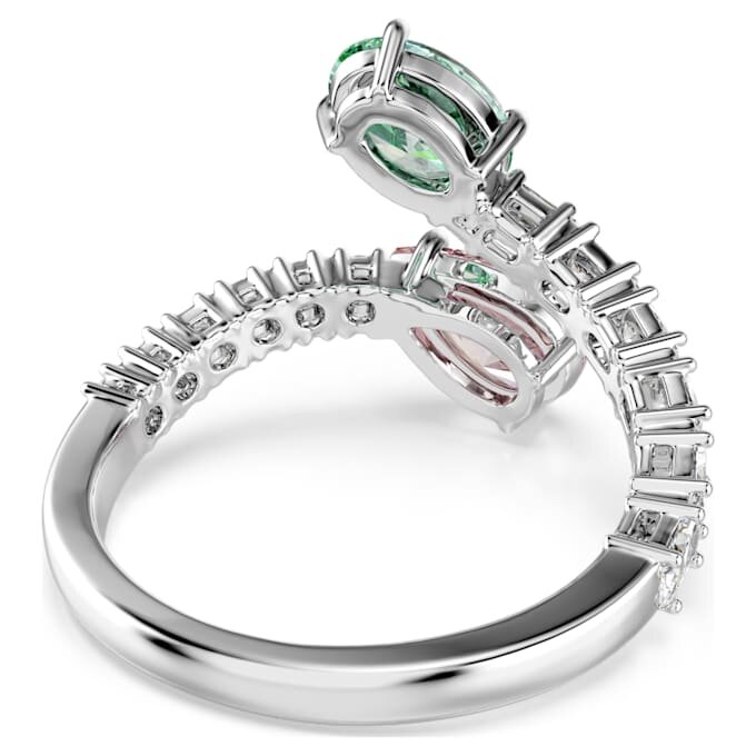 Bague ouverte Ariana Grande X Swarovski, tailles variées, multicolore, plaquée rhodium Bague ouverte Ariana Grande X Swarovski, tailles variées, multicolore, plaquée rhodium