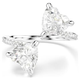bague ouverte mesmera taille coeur pav blanche plaque rhodium 2 280x280 - Bague ouverte Mesmera, taille c&oelig;ur, pav&eacute;, blanche, plaqu&eacute;e rhodium
