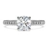 Bague solitaire Eternity avec diamants synthétiques, 1,2 ct au total, forme ronde, or blanc 14 carats Bague solitaire Eternity avec diamants synthétiques, 1,2 ct au total, forme ronde, or blanc 14 carats