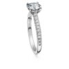Bague solitaire Eternity avec diamants synthétiques, 1,2 ct au total, forme ronde, or blanc 14 carats Bague solitaire Eternity avec diamants synthétiques, 1,2 ct au total, forme ronde, or blanc 14 carats