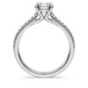 Bague solitaire Eternity avec diamants synthétiques, 1,2 ct au total, forme ronde, or blanc 14 carats Bague solitaire Eternity avec diamants synthétiques, 1,2 ct au total, forme ronde, or blanc 14 carats