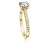 Bague solitaire Eternity avec diamants synthétiques 1,2 ct au total, forme ronde, or jaune 14 carats Bague solitaire Eternity avec diamants synthétiques 1,2 ct au total, forme ronde, or jaune 14 carats