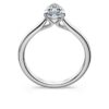 Bague solitaire Eternity avec diamants synthétiques, 1 ct au total, taille poire, or blanc 14 carats Bague solitaire Eternity avec diamants synthétiques, 1 ct au total, taille poire, or blanc 14 carats
