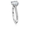 Bague solitaire Eternity avec diamants synthétiques, 2,2 carats au total, forme ronde, or blanc 14 carats Bague solitaire Eternity avec diamants synthétiques, 2,2 carats au total, forme ronde, or blanc 14 carats