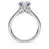Bague solitaire Eternity avec diamants synthétiques, 2,2 carats au total, forme ronde, or blanc 14 carats Bague solitaire Eternity avec diamants synthétiques, 2,2 carats au total, forme ronde, or blanc 14 carats
